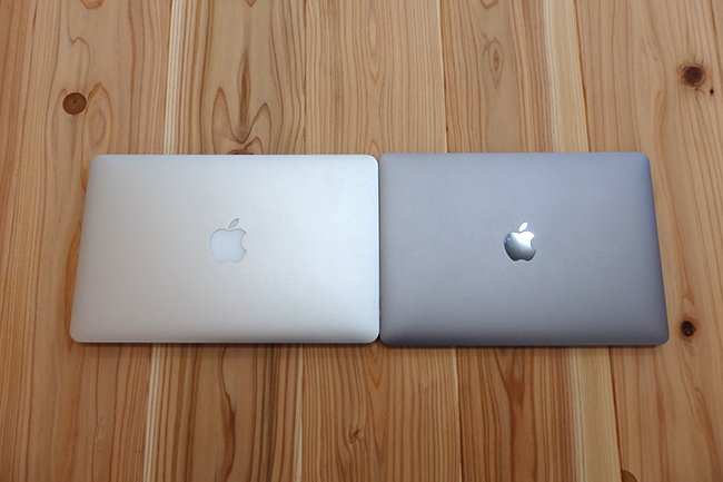 MacBook12とMacBook Air11.6の外観比較1